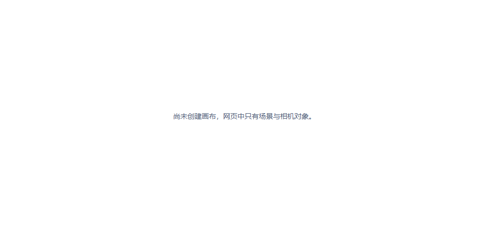 步骤1:白色网页,尚未创建3D画布,只有教学提示